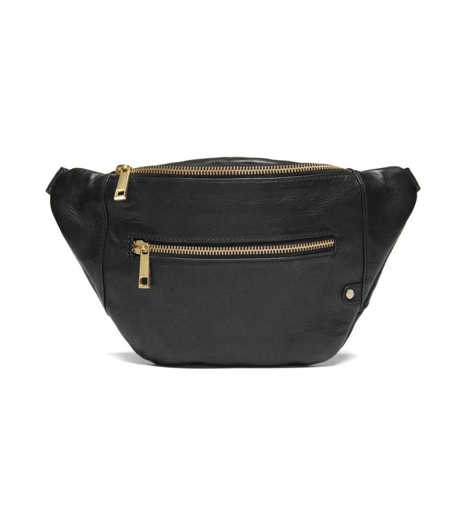 DEPECHE BLACK BUMBAG IN SOFT LEATHER - Rococo Boutique Ireland