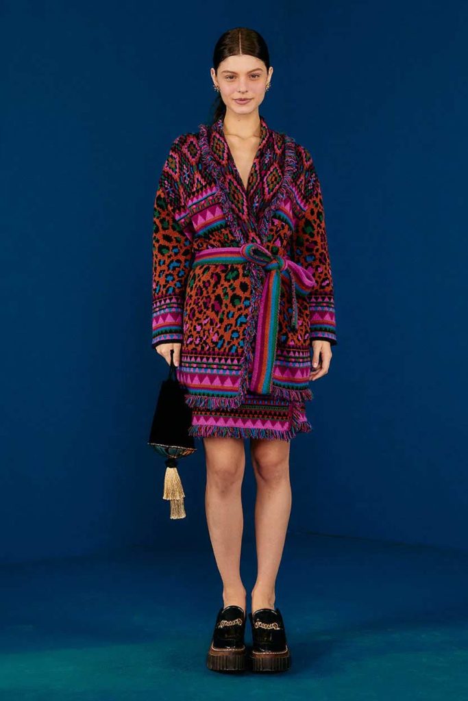 FARM RIO RED AINIKA TAPESTRY CARDIGAN - Rococo Boutique Ireland