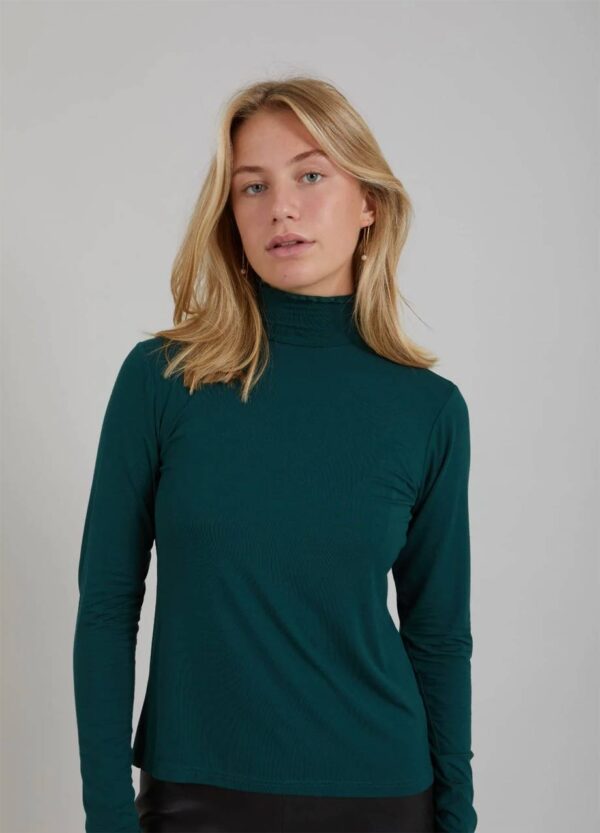 COSTER SOFIA DARK GREEN TURTLENECK Rococo Boutique Ireland