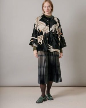 ONE HUNDRED STARS VELVET JACKET STORK BLACK