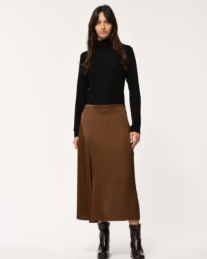 LA FEE MARABOUTEE ELSI SKIRT BROWN