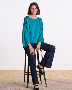 LA FEE MARABOUTEE ELTON TOP TEAL