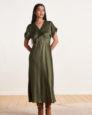 LA FEE MARABOUTEE ETALICI DRESS KHAKI