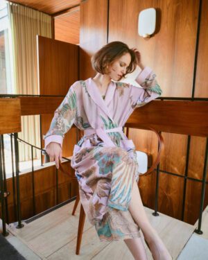 ONE HUNDRED STARS GOWN CRANE PLASTER PINK