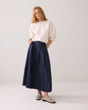 SUMMUM WOMAN TAFFETA SKIRT MIDNIGHT BLUE