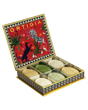 ORTIGIA JUNGLE RED ASSORTMENT SOAP - 6 OLIVE OIL SOAPS