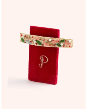 POWDER SINGLE BARETTE HOLLY BERRY RED