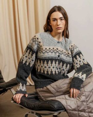 PROJECT AJ117 CAMMA CARDIGAN CHARCOAL