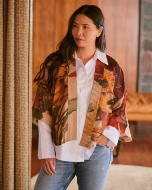 ONE HUNDRED STARS KIMONO NASTURTIUM FAWN  KIMONO