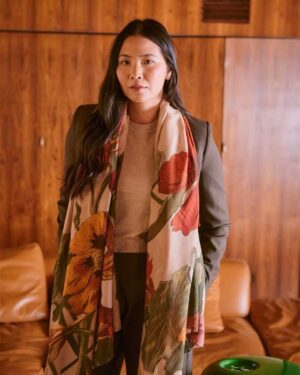 ONE HUNDRED STARS SCARF NASTURTIUM FAWN