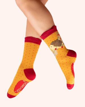 POWDER ANKLE SOCKS NESTING HEDGEHOG