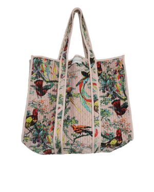 ONE HUNDRED STARS TOTE BAG CHINOISERIE PINK