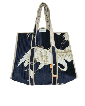 ONE HUNDRED STARS TOTE BAG STORK NAVY