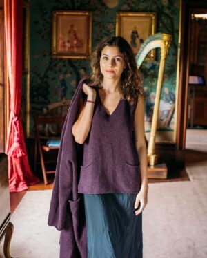 ERIBE CORRY TANK TOP BLACK GRAPE