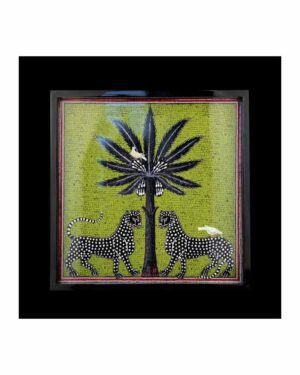 ORTIGIA  SQUARE LACQUERED TRAY GREEN