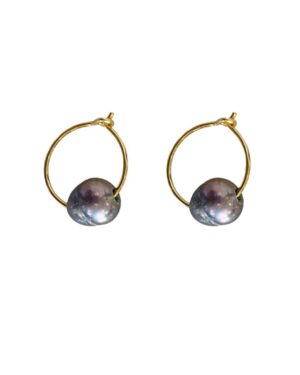 HULTQUIST PEARL EARRINGS 18K AND STERLING 5724