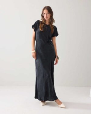 SUMMUM WOMAN LONG DRESS BLACK