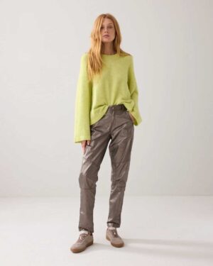 SUMMUM WOMAN MID-WAIST TROUSERS DARK CAMO