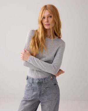 SUMMUM WOMAN LONG SLEEVED TOP MIST GREY