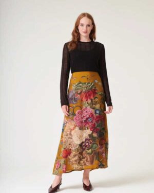 ONE HUNDRED STARS A-LINE MAXI SKIRT PRIMULA GOLD