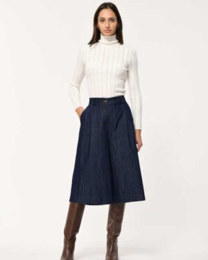 LA FEE MARABOUTEE ELIUM SHORT DENIM TROUSERS