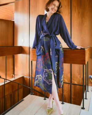 ONE HUNDRED STARS GOWN PARSELY SEED NAVY