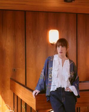 ONE HUNDRED STARS KIMONO PARSELY SEED NAVY