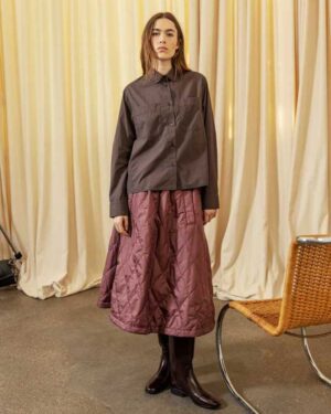 PROJECT AJ117 NICOLINE SKIRT BURGANDY