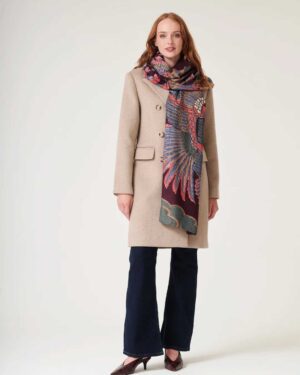 ONE HUNDRED STARS SCARF CRANE PLUM