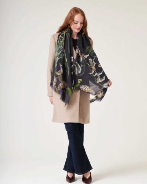 ONE HUNDRED STARS SCARF ORCHID BLACK