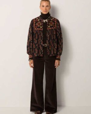 MAISON HOTEL SCARLET BLOUSE BLACK COFFEE