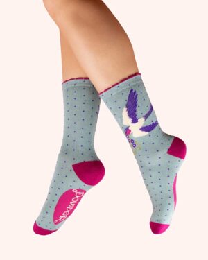 POWDER ANKLE SOCKS SWOOPING SWALLOW