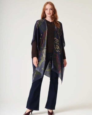 ONE HUNDRED STARS THROWOVER PARSELY SEED NAVY