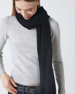 ABSOLUT CASHMERE INFINITY WRAP BLACK