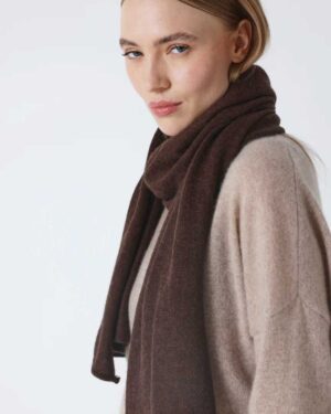ABSOLUT CASHMERE INFINITY WRAP BROWNIE