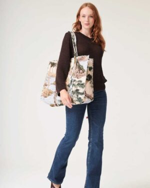 ONE HUNDRED STARS TOTE BAG RIVERS AND TREES