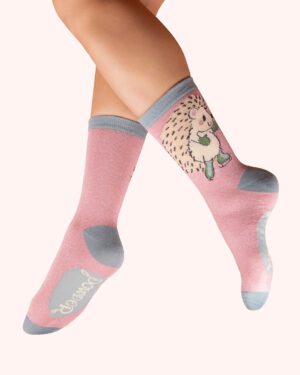 POWDER ANKLE SOCKS- SKATING HEDGEHOG