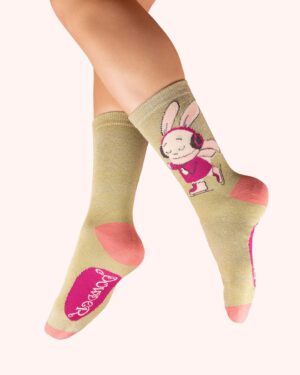 POWDER ANKLE SOCKS  - SKATING BUNNY