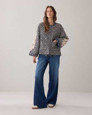 SUMMUM WOMAN EMBROIDERED JACKET BLUE