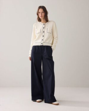 SUMMUM WOMAN PALAZZO MIDNIGHT BLUE PANT