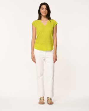 LA FEE MARABOUTEE DAVIA LINEN TEE BIRIBA