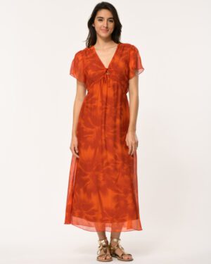 LA FEE MARABOUTEE FELILA DRESS ORANGE
