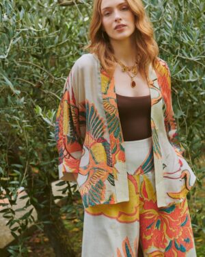 ONE HUNDRED STARS KIMONO CRANE STONE