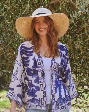 ONE HUNDRED STARS KIMONO GIANT WILLOW BLUE