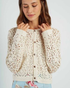 RENE DERHY PASCALINE CARDIGAN CREAM
