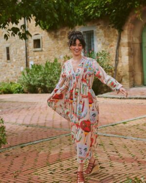 ONE HUNDRED STARS PINCH PLEAT DRESS LANTERNS RED