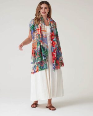 ONE HUNDRED STARS SCARF TROPICANA BLUE