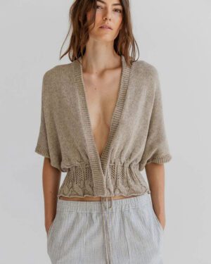 PROJECT AJ117 VINNIE SUMMER CARDIGAN SAND