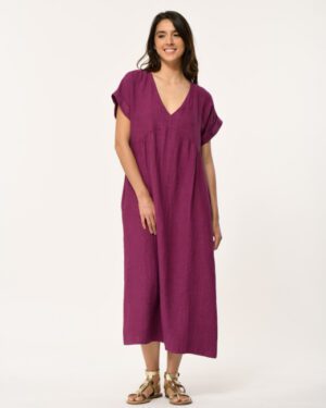 LA FEE MARABOUTEE LINEN DARLING DRESS FIG
