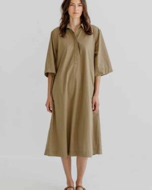 PROJECT AJ117 HARI  SHIRT DRESS PALE MOSS